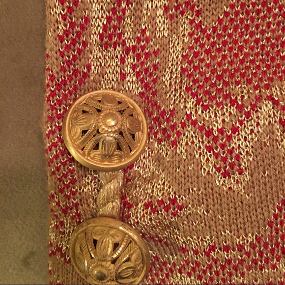 St. John Metallic Florentine Knit Bolero Jacket - Picture 6 of 8